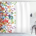 thumbnail image 1 of Ambesonne Music Shower Curtain, Rhthm Tempo Melody, 69"Wx70"L, Multicolor White, 1 of 5