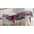 thumbnail image 1 of Ambesonne Music Tablecloth Rectangular Table Cover, Emo Rock Trippy Grunge, 60"x90", Dimgrey Hot Pink, 1 of 4