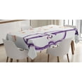 thumbnail image 1 of Ambesonne Music Tablecloth Rectangular Table Cover, Musical Note Black Theme, 60"x90", Purple and Red, 1 of 3