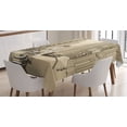 thumbnail image 1 of Ambesonne Music Tablecloth Rectangular Table Cover, Old Street of New York, 60"x90", Beige, 1 of 4