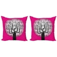 thumbnail image 1 of Ambesonne Music Throw Pillow Cover 2 Pack, Tree, 16", Hot Pink Black White, 1 of 2