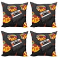thumbnail image 1 of Ambesonne Music Throw Pillow Cover 4 Pack, Cassette Vinyl 70s, 16", Multicolor, 1 of 6