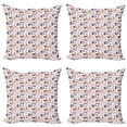 thumbnail image 1 of Ambesonne Music Throw Pillow Cover 4 Pack, Drums Speakers Records, 18", Multicolor, 1 of 2