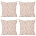 thumbnail image 1 of Ambesonne Music Throw Pillow Cover 4 Pack, Inspirational Sound Vibes, 20", Multicolor, 1 of 2