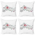 thumbnail image 1 of Ambesonne Music Throw Pillow Cover 4 Pack, Old Gramophone Player, 16", Grey Black White, 1 of 6