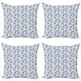 thumbnail image 1 of Ambesonne Music Throw Pillow Cover 4 Pack, Violin with Notes Pattern, 20", Slate Blue Pale Pink, 1 of 2
