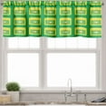 thumbnail image 1 of Ambesonne Music Valance Pack of 2, Retro Compact Audio Cassettes, 42"X12", Sea Green and Yellow, 1 of 3