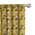 thumbnail image 1 of Ambesonne Mustard Window Curtains, Ceiling Lamp Retro Drawings, Each 28" W x 84" L, Dark Yellow Charcoal Grey, 1 of 3