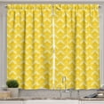 thumbnail image 1 of Ambesonne Mustard Kitchen Curtains, Abstract Nested Rhombuses, 55"x45", Mustard Pastel Yellow, 1 of 3