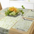 thumbnail image 1 of Ambesonne Mustard Table Runner & Placemats, Shadow Silhouettes Things, Placemat 4 pcs + Runner 16"x72", White Apple Green, 1 of 2