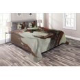 thumbnail image 1 of Ambesonne Myth Quilted Coverlet 3 Pcs, Creature Dragon, King Size, Grey Red, 1 of 2
