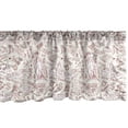 thumbnail image 1 of Ambesonne NYC Window Valance, Famous of New York Doodle, 54" X 18", Ivory Burgundy White, 1 of 3