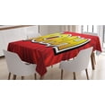 thumbnail image 1 of Ambesonne Name Tablecloth Rectangular Table Cover, Common Teen Boys Name, 52"x70", Yellow White and Red, 1 of 4