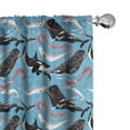 thumbnail image 1 of Ambesonne Narwhal Curtains, Arctic Ocean Fauna, Pair of 28"x63", Blue Dark Coral Black, 1 of 5