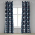 thumbnail image 1 of Ambesonne Narwhal Grommet Curtain, Fish Narwhal, 50" x 108", Royal Blue Pale Blue, 1 of 6