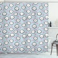 thumbnail image 1 of Ambesonne Narwhal Shower Curtain, Cartoon Whales Hearts, 69"Wx70"L, Multicolor, 1 of 3