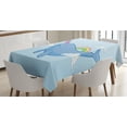 thumbnail image 1 of Ambesonne Narwhal Tablecloth Rectangular Table Cover, Flying Whale, 60"x84", Multicolor, 1 of 4