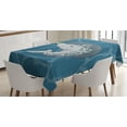thumbnail image 1 of Ambesonne Narwhal Tablecloth Rectangular Table Cover, Happy Arctic Mammal, 60"x90", Multicolor, 1 of 4