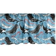 thumbnail image 1 of Ambesonne Narwhal Window Valance, Arctic Ocean Fauna, 54" X 12", Blue Dark Coral Black, 1 of 5