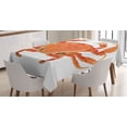 thumbnail image 1 of Ambesonne National Tablecloth Rectangular Table Cover, Cooked Dungeness Crab, 60"x90", Orange White, 1 of 4