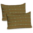 thumbnail image 1 of Ambesonne Native Pillow Sham 2 Pack, Prehistoric, 36"x20", Khaki Mustard and Brown, 1 of 3