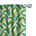 thumbnail image 1 of Ambesonne Nature 4-Panel Curtains, Banana Art, 56"x84", Hunter Green Yellow, 1 of 4