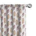 thumbnail image 1 of Ambesonne Nature Window Curtains, Blossoms Spring Branches, Each 28" W x 63" L, Dried Rose Pale Coffee, 1 of 4