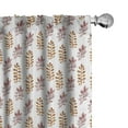 thumbnail image 1 of Ambesonne Nature Window Curtains, Blossoms Spring Branches, Each 28" W x 84" L, Dried Rose Pale Coffee, 1 of 4