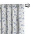 thumbnail image 1 of Ambesonne Nature Window Curtains, Botanical Bluebells Blooming, Each 28" W x 84" L, Lavender Blue and Sage Green, 1 of 4