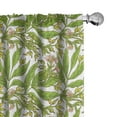thumbnail image 1 of Ambesonne Nature Window Curtains, Olive Tree Mediterranean, Each 28" W x 95" L, Lime Green and Rose, 1 of 4