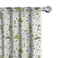 thumbnail image 1 of Ambesonne Nature 4-Panel Curtains, Rural Wild Botanical Layout, 56"x63", Lime Green and Ceil Blue, 1 of 1