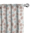 thumbnail image 1 of Ambesonne Nature Window Curtains, Rustic Floral Botanical Art, Each 28" W x 84" L, Pale Rust White and Blue, 1 of 4