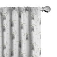thumbnail image 1 of Ambesonne Nature Window Curtains, Upside down Bat on Branch, Each 28" W x 63" L, Pale Taupe Pale Sepia, 1 of 4