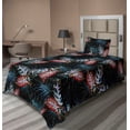 thumbnail image 1 of Ambesonne Nature Abstract Fitted & Flat Sheet with Sham 3 Pcs Set, Psychedelic Forrest, Twin, Ruby Deep Sky Blue Black, 1 of 4