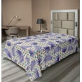 thumbnail image 1 of Ambesonne Nature Abstract Flat Bedding Sheet Soft Top Sheet, Feathers and Palms, Twin, Quartz Sky Blue and Ecru, 1 of 1