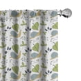 thumbnail image 1 of Ambesonne Nature Art 4-Panel Curtains, Botanical Forest Leaves, 56"x84", White and Multicolor, 1 of 4