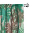 thumbnail image 1 of Ambesonne Nature Art Curtains, Pastel Color Palm Trees, Pair of 28"x95", Green Cocoa and Pale Peach, 1 of 5