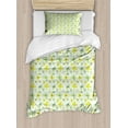 thumbnail image 1 of Ambesonne Nature Art Duvet Cover Sets, Outdoor Natural Insects, 2-Twin, Fern Green and Yellow Green, 1 of 4