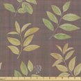 thumbnail image 1 of Ambesonne Nature Art Fabric by the Yard, Autumnal Botany Leaves, 1 Yard, Dark Warm Taupe Green, 1 of 5