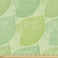 thumbnail image 1 of Ambesonne Nature Art Fabric by the Yard Upholstery, Pastel Spring Leaves, 3 Yards, Green, 1 of 5