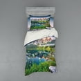 thumbnail image 1 of Ambesonne Nature Bedding Set 3 Pcs, Austrian Alps Mountain, Twin XL, Green Blue, 1 of 3