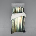 thumbnail image 1 of Ambesonne Nature Bedding Set 3 Pcs, Foggy Forest Woods, Twin XL, Seafoam Dark Brown, 1 of 3