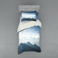 thumbnail image 1 of Ambesonne Nature Bedding Set 3 Pcs, Foggy Morning Mountain, Twin, Pale Blue, 1 of 2