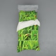 thumbnail image 1 of Ambesonne Nature Bedding Set 3 Pcs, Ladybug over Fresh Grass, Twin, Green Red, 1 of 2
