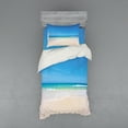 thumbnail image 1 of Ambesonne Nature Bedding Set 3 Pcs, Paradise Sunny Sky Scene, Twin XL, Cream Blue, 1 of 3
