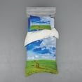 thumbnail image 1 of Ambesonne Nature Bedding Set 3 Pcs, Path in Meadow Rural, Twin XL, Blue, 1 of 3