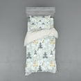 thumbnail image 1 of Ambesonne Nature Bedding Set 3 Pcs, Retro Soft Pine Tree, Twin XL, Blue Grey and Dark Mustard, 1 of 2