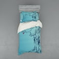 thumbnail image 1 of Ambesonne Nature Bedding Set 3 Pcs, Tree with Hearts Leaves, Twin XL, Turquoise, 1 of 3