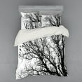 thumbnail image 1 of Ambesonne Nature Bedding Set 4 Pcs, Autumn Fall Tree Branch, Queen, Black and White, 1 of 3