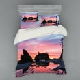 thumbnail image 1 of Ambesonne Nature Bedding Set 4 Pcs, Mystic Beach Skyline, Queen, Multicolor, 1 of 2